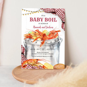 Krabben-Baby-Kochparty-Meeresfrüchte-Baby-Shower-E Einladung