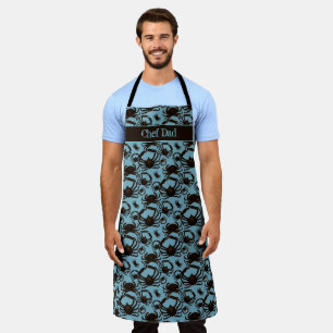 Krabben Blaues Muster Meeresfrüchte Personalisiert Schürze