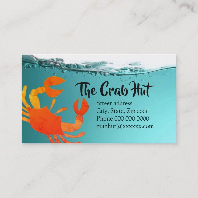 Krabben-Hüttenbus. Karte (Vorderseite)