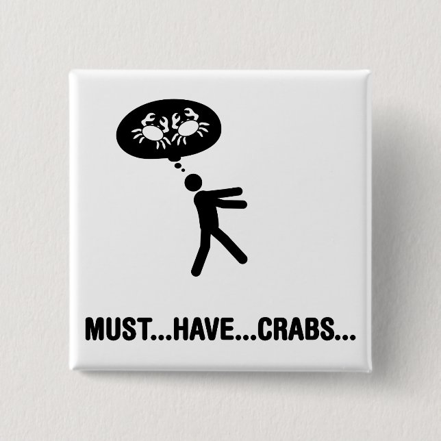 Krabben-Liebhaber Button (Vorderseite)