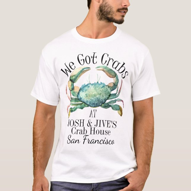 Krabben Meeresfrüchte Restaurant Shirt (Vorderseite)