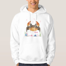Krabben mit subtilen Blasen und Unterwasserflora Hoodie