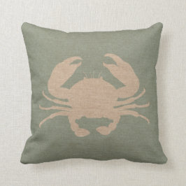 Krabben-Muschel Seafoam Grün Kissen