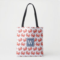 Krabben-Muster-und Monogramm-personalisierter