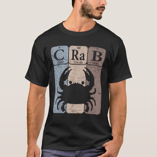 Krabben Periodensystem Elemente Meeresfrüchte Krab T-Shirt (Vorderseite)