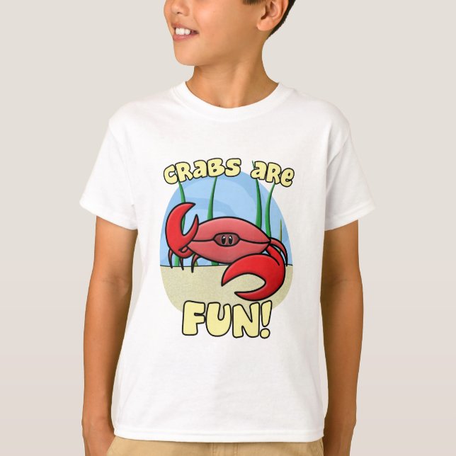 Krabben sind lustiger T - Shirt für Kinder (Vorderseite)