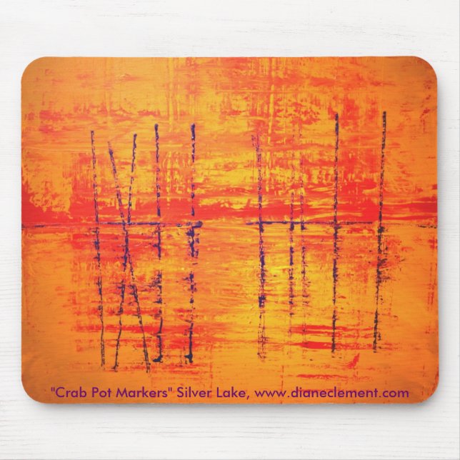 "Krabben-Topf-Markierungen" silberner See, Mousepad (Vorne)