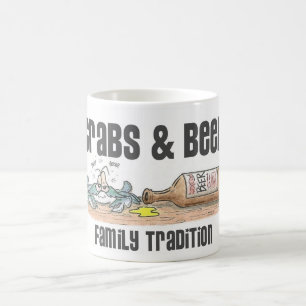 Krabben und Bier-Tasse Tasse