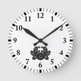 Krabbenchrysantheme (Mon no Izumi) Runde Wanduhr