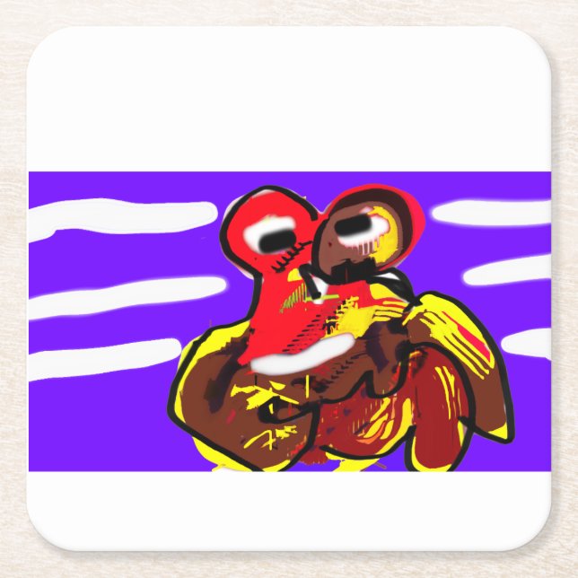 Krabbenfest Rechteckiger Pappuntersetzer (Vorderseite)