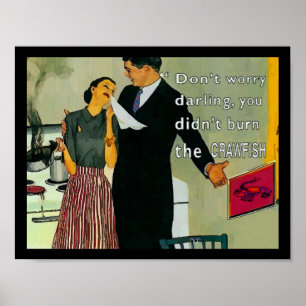 Krabbenfische Cartoon Poster