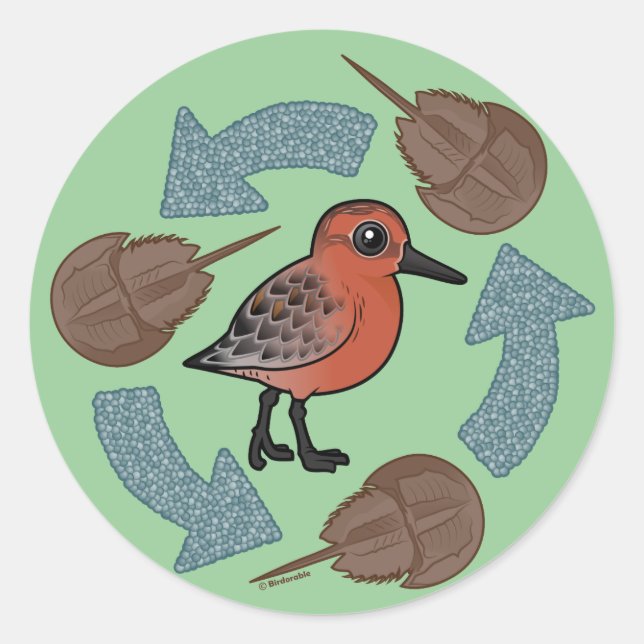 Krabbenknochen Runder Aufkleber (Vorderseite)