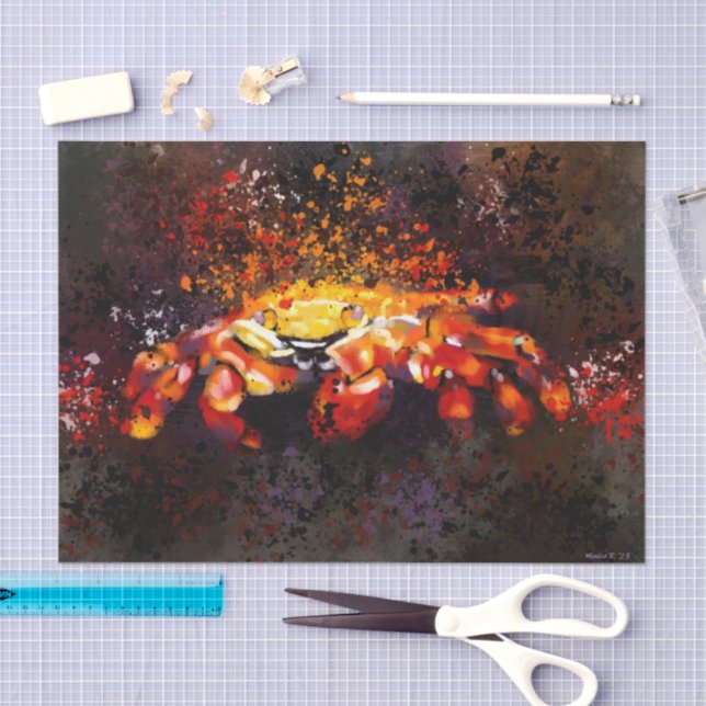 Krabbenküste Beach Cancer Nautical Decoupage Seidenpapier (Handwerk)