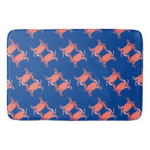 Krabbenmuster Blaue Dusche  Badematte