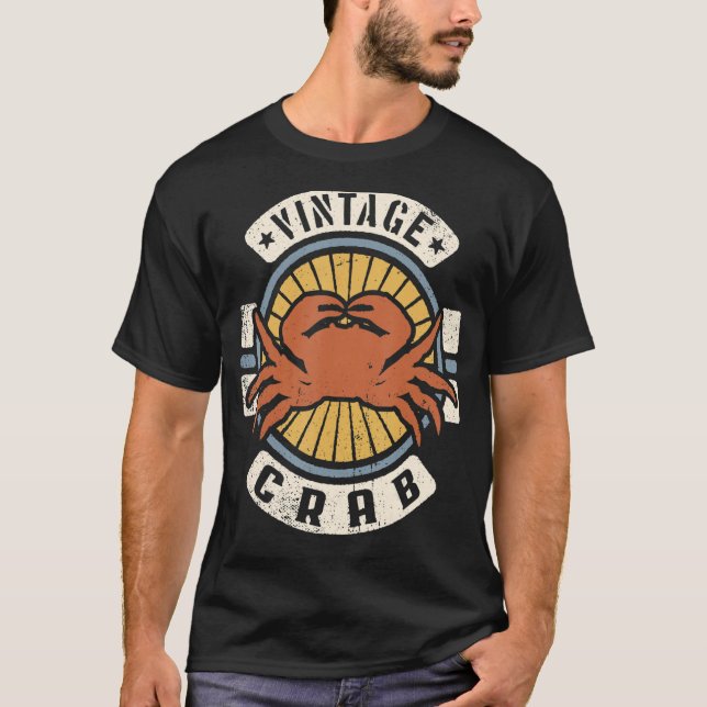 KrabbenVintager Retro-60er 70er T-Shirt (Vorderseite)