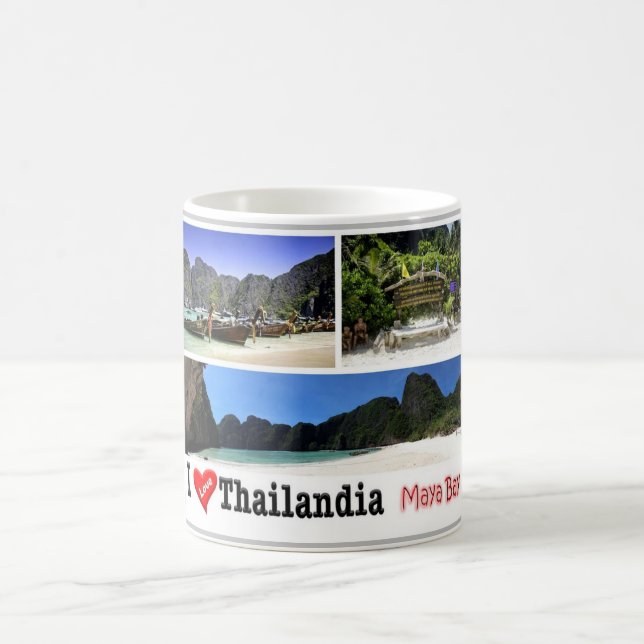 Krabi - Maya Bay - Thailand - I Liebe - Kaffeetasse (Mittel)