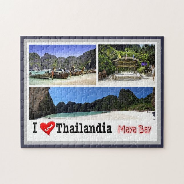 Krabi - Maya Bay - Thailand - I Liebe - Puzzle (Horizontal)