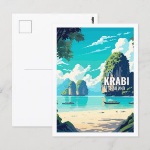 Krabi Thailand Berühmte Reiseziele Postkarte