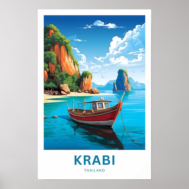 Krabi Thailand Travel Print Poster (Vorne)