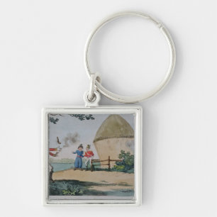 Krach, der ein Duell kämpft Schlüsselanhänger