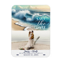 Krachende Ozeanwellen Küsten Save-the-Date-Foto