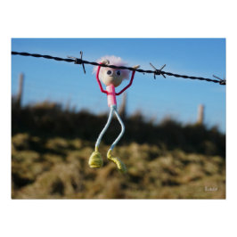 Kracht patser Fubby aan Prikkeldraad. Poster