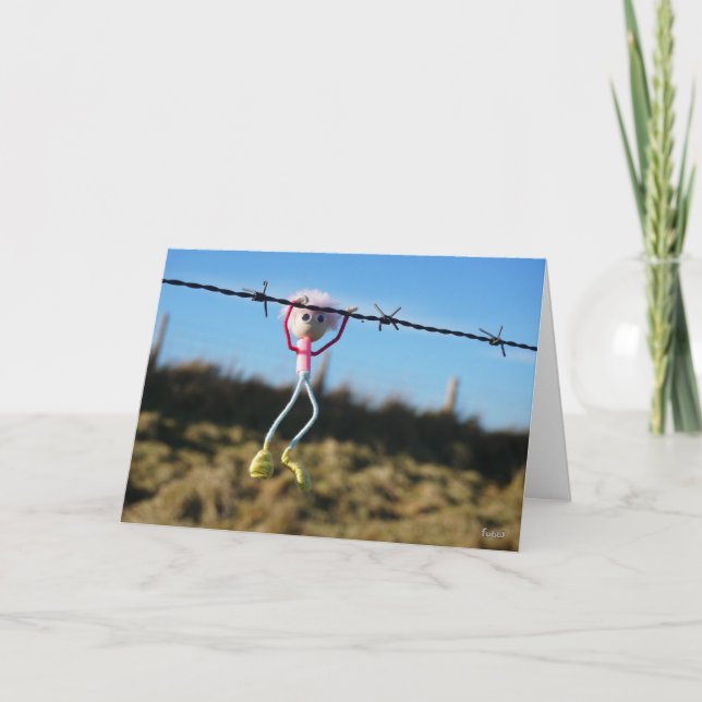 Krachtpatser meisje Fubby. Dankeskarte (Vorderseite)