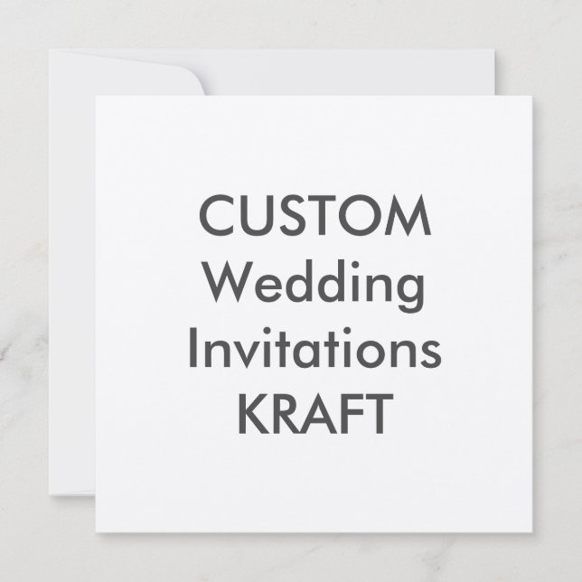 KRAFT 100lb 5.25" Square Wedding Einladungen (Vorderseite)