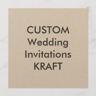 KRAFT 100lb 5.25" Square Wedding Einladungen