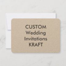 KRAFT 100lb 5 Zoll x 3,5 Zoll Hochzeitseinladungen