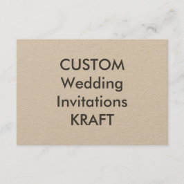 KRAFT 100lb 5 Zoll x 3,5 Zoll Hochzeitseinladungen Einladung