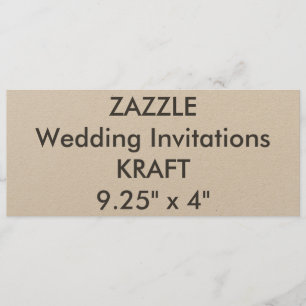 KRAFT 100lb 9,25" x 4" Einladungen für Hochzeiten
