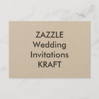 KRAFT 5" x 3,5" Einladungen für Hochzeiten