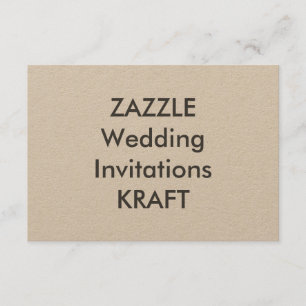 KRAFT 5" x 3,5" Hochzeitseinladungen Einladung
