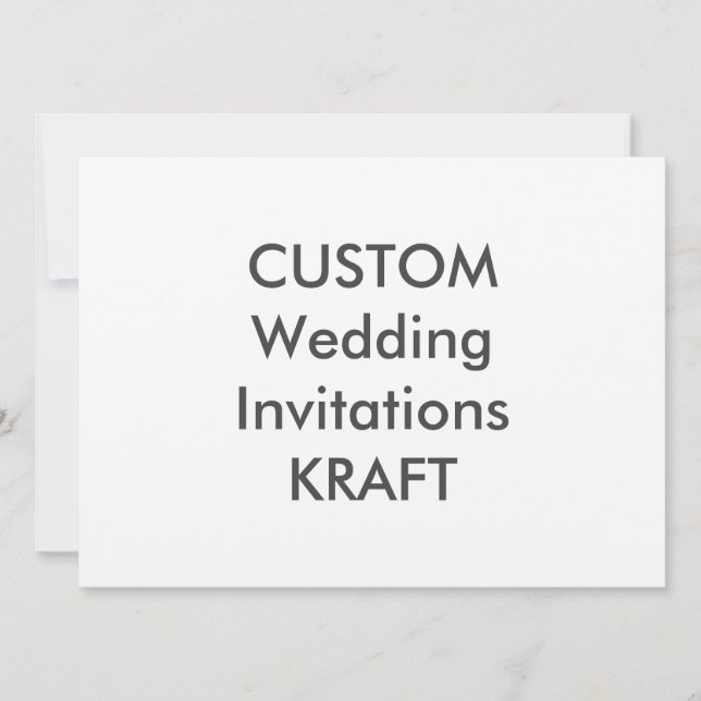 KRAFT 7,5" x 5,5" Hochzeitseinladungen Einladung (Vorderseite)