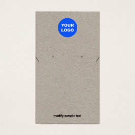 Kraft-Add-Logo-Kette und Earring-Display-Karte