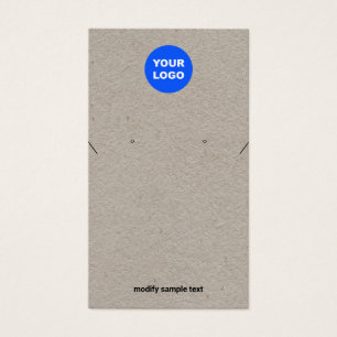 Kraft-Add-Logo-Kette und Earring-Display-Karte