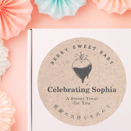 Kraft Berry Sweet Baby Strawberry Chocolate Runder Aufkleber