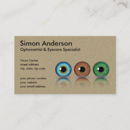 Kraft-Beruflich-Optometriker-Augenbälle Optometrie Visitenkarte