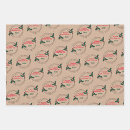 Kraft Bitte geben Sie an, Weihnachten nach Maß Geschenkpapier Set