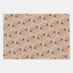 Kraft Bitte geben Sie an, Weihnachten nach Maß Geschenkpapier Set