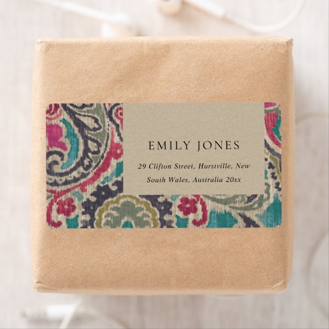 KRAFT BOHO TRIBAL IKAT PINK AQUAMARIN ADRESSE WEDD (Insitu)