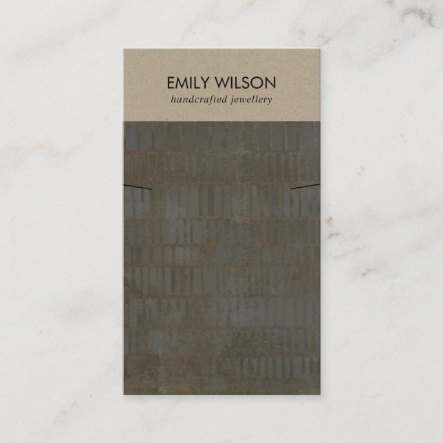 KRAFT BRONZE GRAY LINES NECKLACE BRACELET DISPLAY VISITENKARTE (Vorderseite)