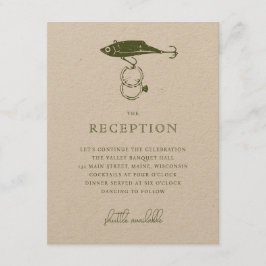 Kraft Brown Rustikal Angellure Rings Moss Green Begleitkarte