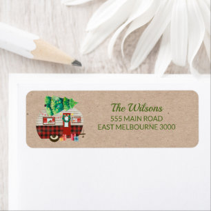 Kraft Camper Weihnachtsbaum-Rücksendeadresse