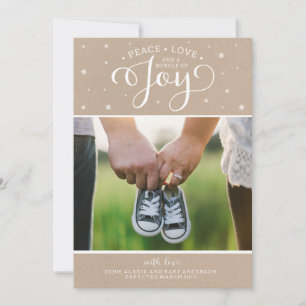 Kraft Christmas Pregnancy Announccard Ankündigung