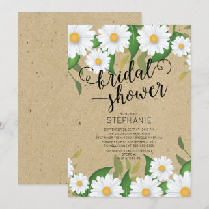 Kraft Daisy Blume Bridal Dusche Einladung