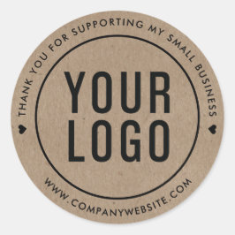 Kraft Danke, dass Sie mein kleines Unternehmen unt Runder Aufkleber