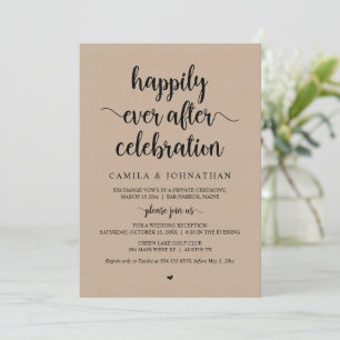 Kraft Elopement, Happily Ever After Feier Einladung