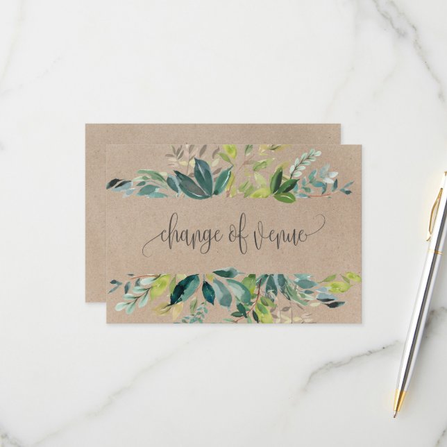 Kraft Foliage Änderung der Venue Details Karte (Vorderseite/Rückseite Beispiel)